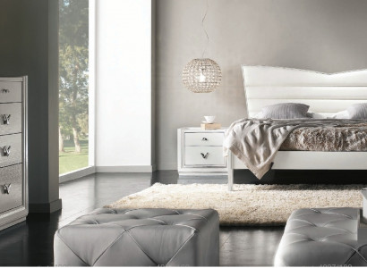 Garnitur Set 4tlg.Schlafzimmer Bett Nachttisch Kommode Gruppe Doppelbetten Luxus